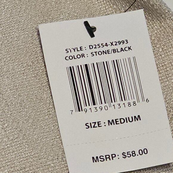 NEW Malibu Drill Company Short Sleeve Beige & Black Button Up Shirt M 3351 - Picture 4 of 9